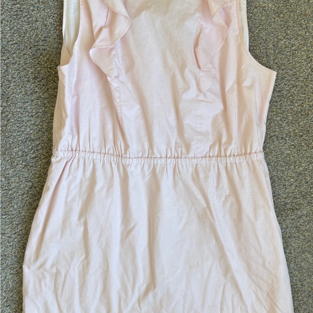 J. Crew Pink Sleeveless Ruffle shift Dress ladies 18